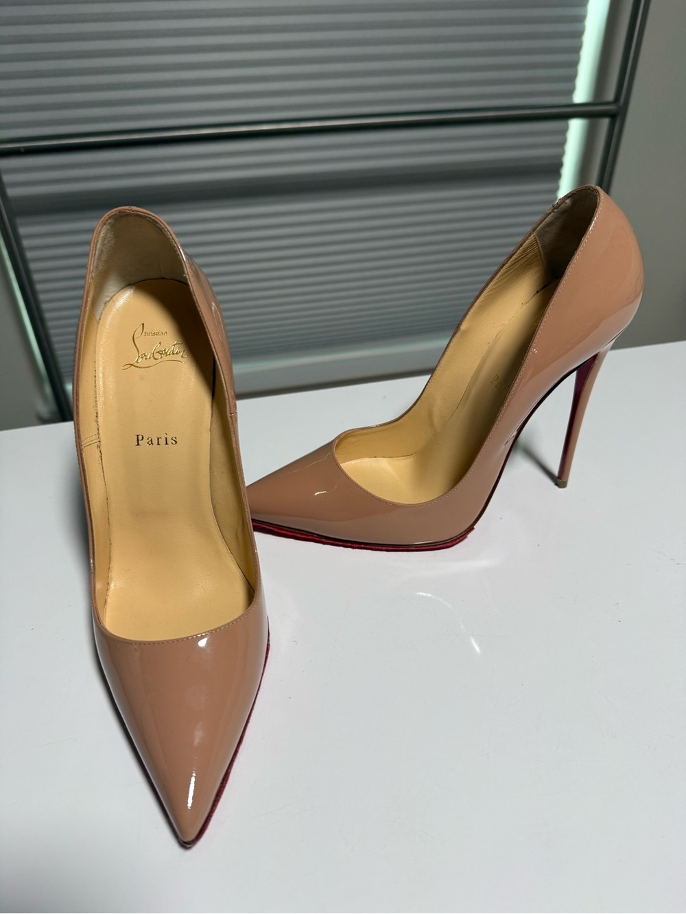 Christian Louboutin Nude so Kate  120 mm Pumps size 42